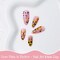 Wrapables Colorful Self Adhesive Nail Art Decal Stickers (Set of 4), Yellow Flowers and Bees